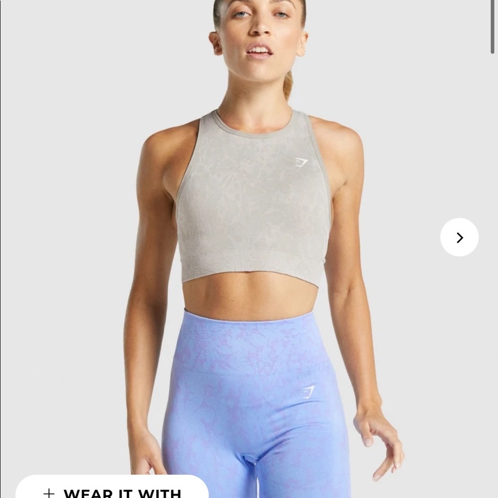 Gymshark Animal Adapt Seamless Butterfly Grey Sports Bra